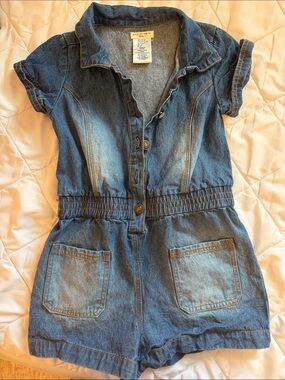 Max Studio Girls Denim Romper